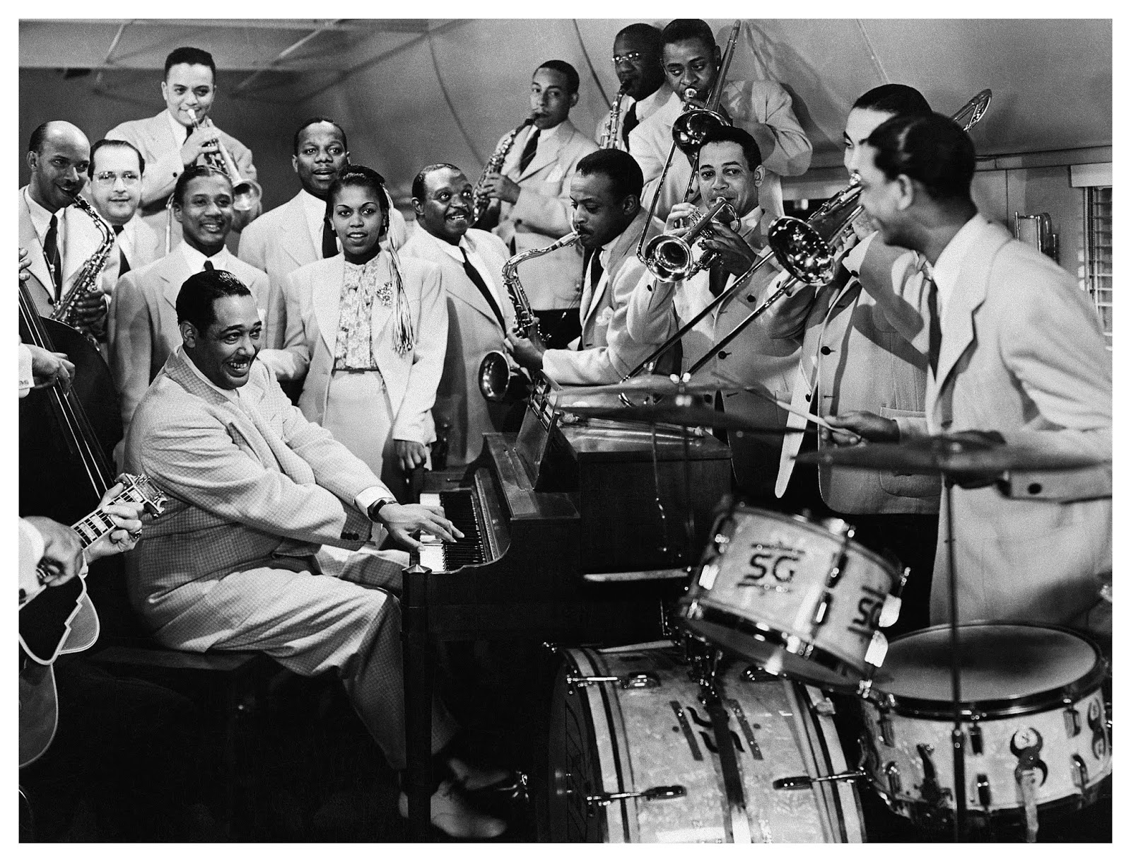 Duke Ellington Jazz Band with a guitar